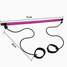 Load image into Gallery viewer, Portable Pilates Bar Stick with Resistance Band for Gym Home Fitness Sports Body Workout Exercise Sports Fitness Supplies