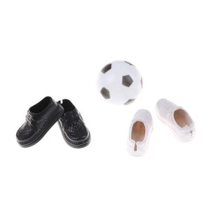1/12 Lovely Dollhouse Sport Mini Tennis Ball/Football/Soccer/Baseball/Balloon/Golf Sticks/Ballet Doll House Accessories