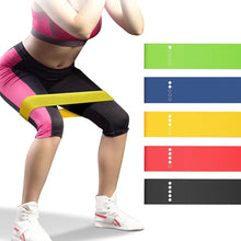 Load image into Gallery viewer, Yoga Resistance Bands 5 Colors Resistance Loop Stretching Pilates Fitness Equipment Gym Home Sport Training Workout (5lb- 25lb)