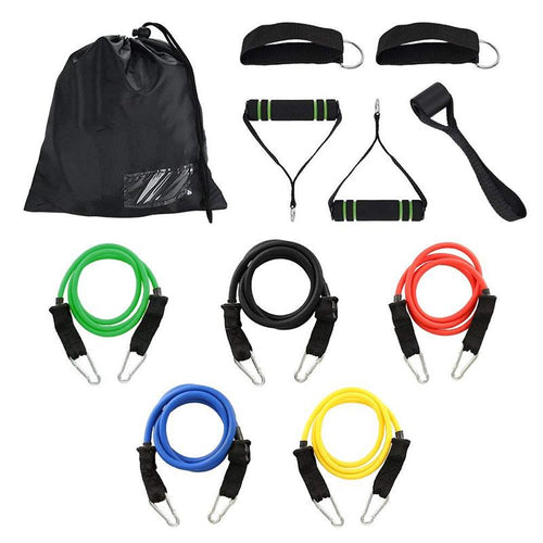 11Pcs Resistance Bands Set Pro Gym Fitness Bands Workout Home Elastic Band for Sports Exercise Bands Pilates Yoga Rubber Bands