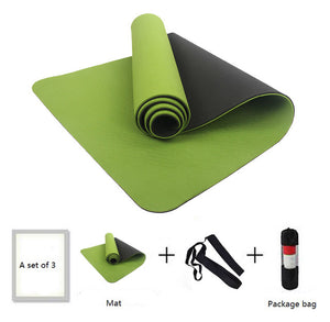 6mm No-slip Yoga Mat 183*61cm TPE Sports Gym Mat Fitness Esterilla Pilates Gymnastics Camping Colchonete Pad With Bag Bandage