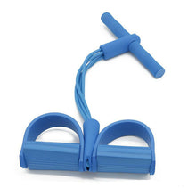 Load image into Gallery viewer, 4 Tube Fitness Elastic Pull Rope Foot Pedal Body Slim Yoga Resistance Bands Workout Latex bands Sport Exercise Fitness Equipment