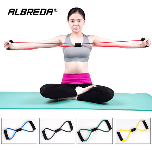 ALBREDA New Elastic pilate Sport Exercise Workout fitness Equipment loop Stretch expande Belt Pull Strap Resistance pull rope