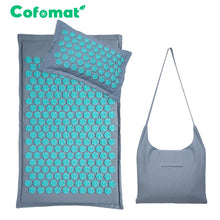 Load image into Gallery viewer, Nature Linen Coconut palm Massage Yoga mat sport pillow mat with bag Lotus Spike Acupressure Mat Cushion