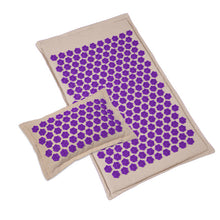 Load image into Gallery viewer, Nature Linen Coconut palm Massage Yoga mat sport pillow mat with bag Lotus Spike Acupressure Mat Cushion