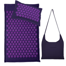 Load image into Gallery viewer, Nature Linen Coconut palm Massage Yoga mat sport pillow mat with bag Lotus Spike Acupressure Mat Cushion