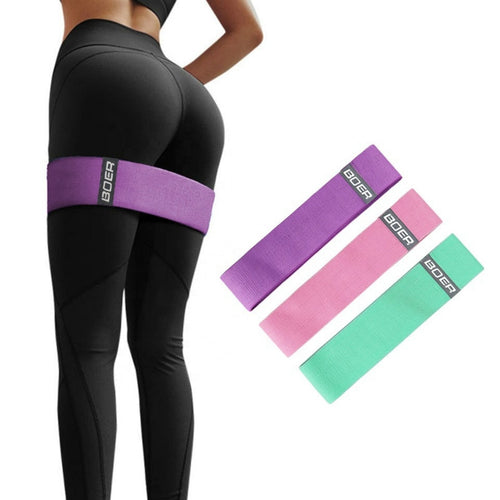 3 Pieces Yoga Fitness Resistance Bands Elastic Squat Hip Circle Belt Resistance Band Set Home Sport Workout Legs Thigh Trainer