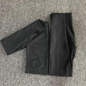 Women Seamless yoga set Fitness Sport Suits GYM cloth Yoga  Shirts High Waist Running Leggings Workout Pants Shirts Bra Tops
