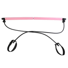 Load image into Gallery viewer, Portable 2 Foot Loops Lightweight Trainer Pilates Bar Stick with Resistance Band for Gym Home Fitness Sports Body Workout