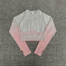 Load image into Gallery viewer, Seamless Women Yoga Set Long Sleeve Top High Waist Belly Control Sport Leggings Gym Clothes Seamless Sport Suit canbe alone buy