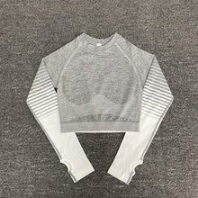Load image into Gallery viewer, Seamless Women Yoga Set Long Sleeve Top High Waist Belly Control Sport Leggings Gym Clothes Seamless Sport Suit canbe alone buy