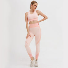 Load image into Gallery viewer, Brand Sport Suit Woman Seamless Running Tracksuit Sportswear Gym Crop Top Yoga Pant Fitness Clothes Workout Leggings 2 Piece Set
