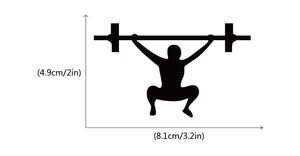 Gym Crossbar Fitness Man Woman Switch Sticker Creative Sport Silhouette Wall Sticker for Gym Bedroom Living Room Home Decor