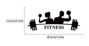 Gym Crossbar Fitness Man Woman Switch Sticker Creative Sport Silhouette Wall Sticker for Gym Bedroom Living Room Home Decor