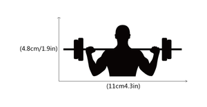 Gym Crossbar Fitness Man Woman Switch Sticker Creative Sport Silhouette Wall Sticker for Gym Bedroom Living Room Home Decor