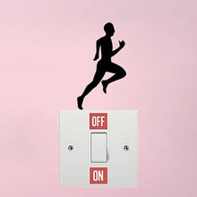 Load image into Gallery viewer, Gym Crossbar Fitness Man Woman Switch Sticker Creative Sport Silhouette Wall Sticker for Gym Bedroom Living Room Home Decor