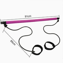Load image into Gallery viewer, Portable Yoga Pull Rods for Pilates Exercise Stick Toning Bar Fitness Home Yoga Gym Body Abdominal Resistance Bands Rope Puller