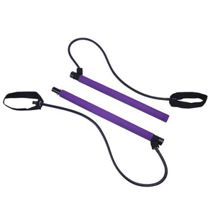 Portable Yoga Pull Rods for Pilates Exercise Stick Toning Bar Fitness Home Yoga Gym Body Abdominal Resistance Bands Rope Puller